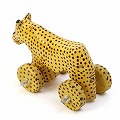 木彫ペイント動物カー チーター