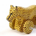 木彫ペイント動物カー チーター