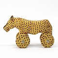 木彫ペイント動物カー チーター