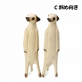木彫動物 ミーアキャット 小