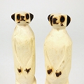木彫動物 ミーアキャット 小 ベース付