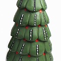 ケニア 木のハンドペイントクリスマスツリー 中
