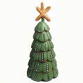 ケニア 木のハンドペイントクリスマスツリー 中