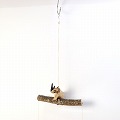 ケニアの木製動物モビール 二列 アソートカラー