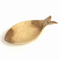 オリーブ牛骨 魚型プレート キベラフンディ シマウマ　大/小