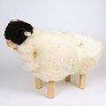 ふわふわヒツジ椅子 大 60CM 黒白一点物