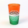 モロッコプリントグラス 73 シルバー オレンジx緑