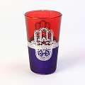 モロッコプリントグラス 78 シルバー 赤x紫