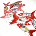 【SALE】張子モビール イワシ　赤系柄アソート