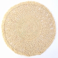 【受注商品】ラフィアマクラメランチョンマット ジグザグ NAT
