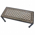 【SALE】モザイクテーブル 鉄脚ロー 90x40 樹脂はめ込送料別 @55000→27500円