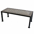 【SALE】モザイクテーブル 鉄脚ロー 90x40 樹脂はめ込送料別 @55000→27500円