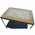 【SALE】モザイクテーブル 鉄脚ラック大 60x40 樹脂はめ込送料別 @43000→21500円
