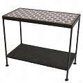 【SALE】モザイクテーブル 鉄脚ラック中 60x30 樹脂はめ込送料別 @38000→19000円