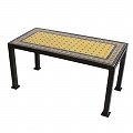 【SALE】モザイクテーブル 鉄脚ロー70x35直線脚樹脂はめ込送料別 @45000→22500円