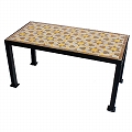【SALE】モザイクテーブル 鉄脚ロー70x35直線脚樹脂はめ込送料別 @45000→22500円
