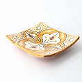 サフィ陶製飾り四角皿 小 W14