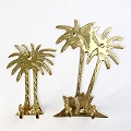 真鍮椰子の木ダブルフック ゴールド 大/小 一点物