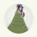 【SALE】セネガルガラス絵 皿 中 キミドリ/女 @4500→3000円