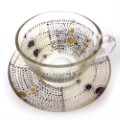 【SALE】NAAJ ドットペイント ティーカップ ソーサー 丸  黒 @5500→3500円