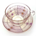 【SALE】NAAJ ドットペイント ティーカップ ソーサー 丸  紫 @5500→3500円