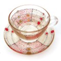【SALE】NAAJ ドットペイント ティーカップ ソーサー 丸  赤 @5500→3500円