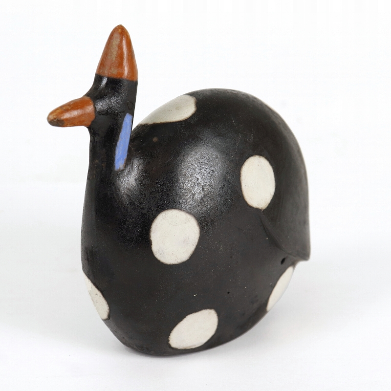 アフリカンスクエアー / ムコノビエンタロ陶器 ホロホロ鳥 小 14