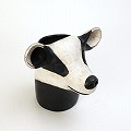 ムコノビエンタロ陶器 花瓶動物ヘッド パンダ 25SS一点物