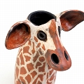 ムコノビエンタロ陶器 花瓶動物ヘッド 大 キリン