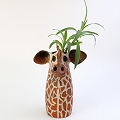 ムコノビエンタロ陶器 花瓶動物ヘッド 大 キリン