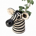 ムコノビエンタロ陶器 花瓶動物ヘッド 小 シマウマ