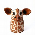 ムコノビエンタロ陶器 花瓶動物ヘッド 小 キリン