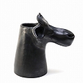 ムコノビエンタロ陶器 花瓶動物ヘッド 小 バッファロー