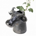 ムコノビエンタロ陶器 花瓶動物ヘッド 小 バッファロー
