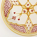 スラマ陶器 手描き平皿 D24 イエロー