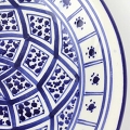 スラマ陶器 手描きデザート皿 D20 パピヨンブルー
