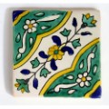 LA MAISON チュニジア手描きタイル 10x10 厚 02B  MERSIN VERT