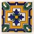LA MAISON チュニジア手描きタイル 10x10 厚 06  GHARTANA