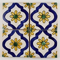 LA MAISON チュニジア手描きタイル 10x10 厚 26  AHWAZ21