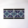 チュニジアプリントタイル 15x15端BORD MINI GAZELLE BLUE