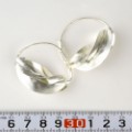 フラニ銀色ピアス 3.5CM