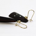 トゥアレグ黒檀金属象眼ピアス NO.16
