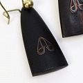 トゥアレグ黒檀金属象眼ピアス NO.17