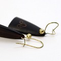 トゥアレグ黒檀金属象眼ピアス NO.17