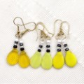 電球玉ピアス 黄 アソート