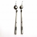 トゥアレグニッケルピアス 棒型 ボーダー