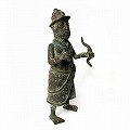 ベニン宮廷兵士ブロンズ 2601 一点物